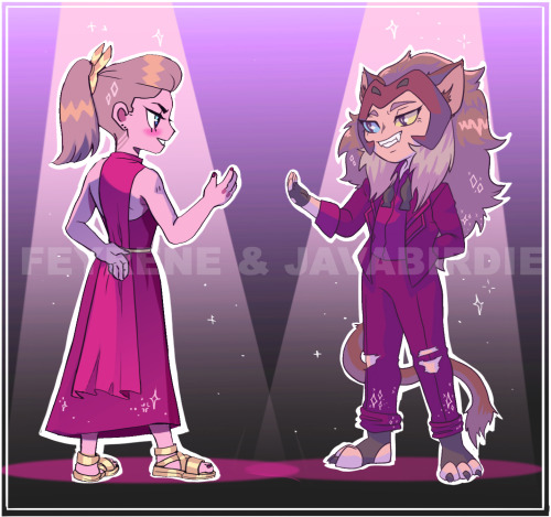 matching catradora princess prom charms!!my lovely fiance @javabirdie made catra and i did adora