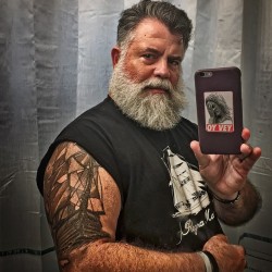 sandrino:  Bathroom Selfie  holy shit that tattoo is awesome. take me