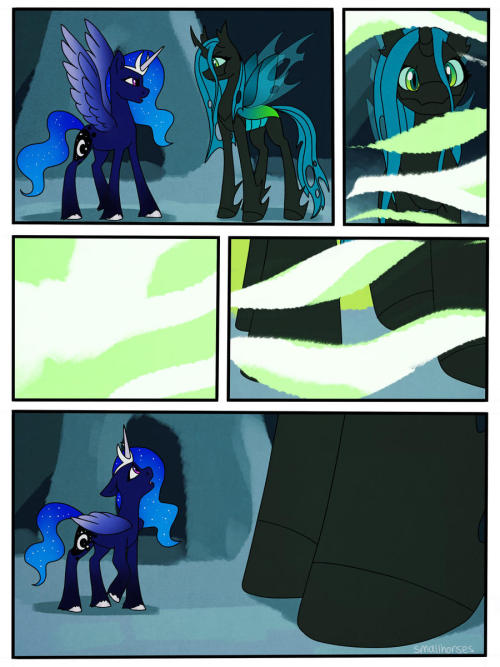  First 4 pages of my Chrysalis and Luna comic redraw! (The old one was my first comic ever) 