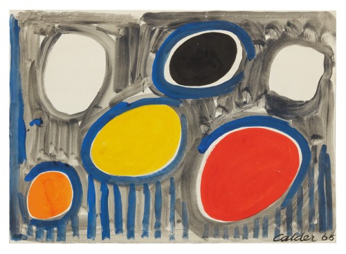 Alexander Calder (1898-1976)Coloured Pebbles (1965)gouache and ink on paper 53.3 x 73.7 cm