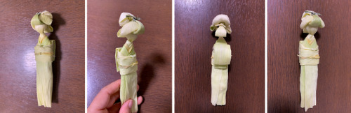 Corn husk Japanese doll, full with nihongami and kimono, cute step by step by Taiyou Inori