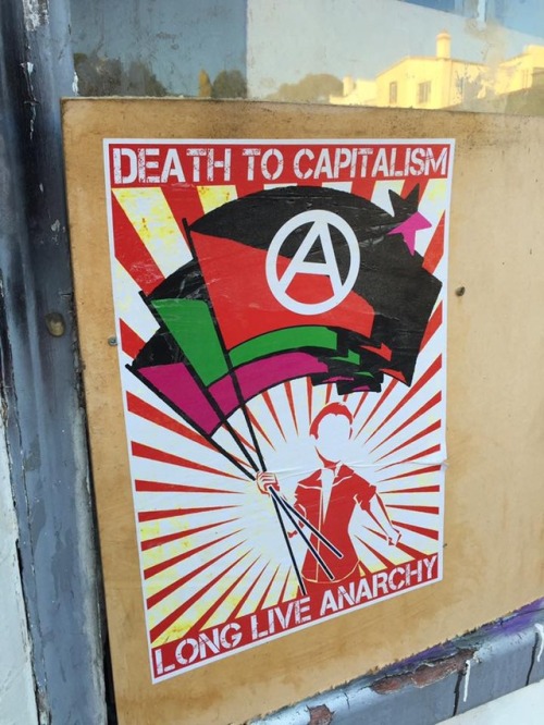 Some of the many anarchist posters seen around Sydney