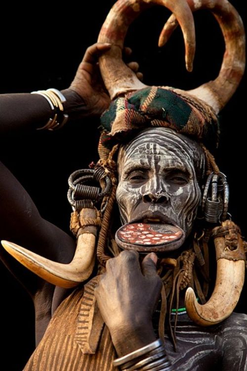 Women of the Mursi Tribe, Omo River Valley, Ethiopia