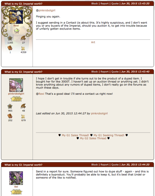 cassowarhea: These are the screenshots I have of the thread + misc. dragons. It’s certainly no