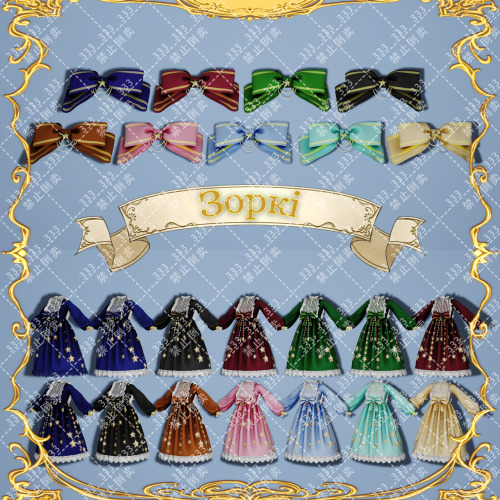kotehoksims:asansan3:【333】ЗоркiLolita14 colors+Headwear 9 colors +earringIt’s a Lolita with a theme 