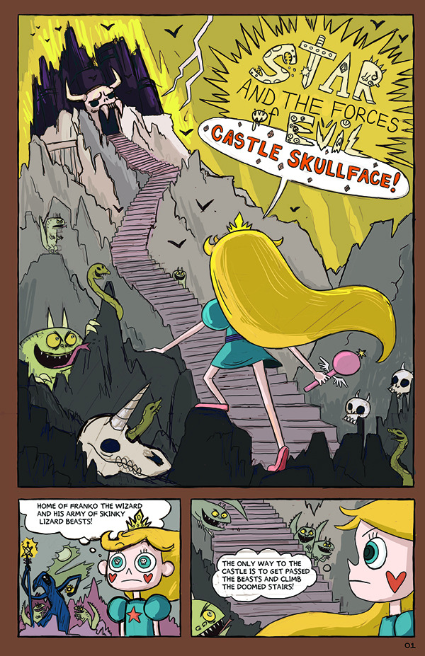 daronnefcy:  Here’s super early comic! From the original concept, where Star was