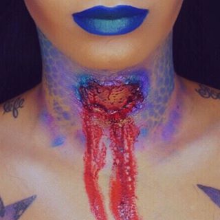 It’s coming….stay tuned #specialfxmakeup #halloween #halloweenmakeup #glam #gore #insta