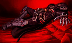 furball891:  More fanart Reaper has a pillow