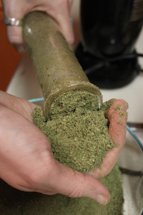 w33d-j0urnal:  iamhilariousss:  w33d-j0urnal:  stuffin’ the extractor  what the fuck please explain  This is a step in the process of turning bud into oil. you grind the weed up super fine and stuff it in an extractor (like pictured above) then you
