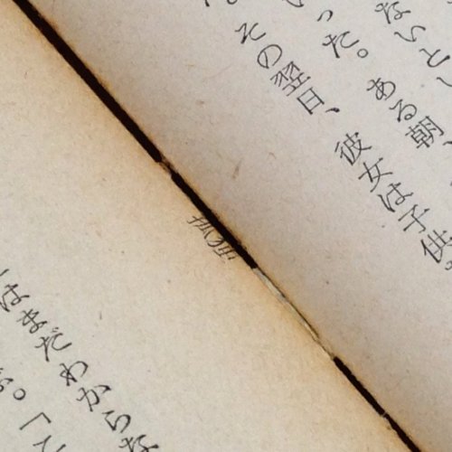 kabomint: シマウマ書房さんのツイート: “製本の割れ目から、不意に現れた（題名でも章タイトルでもない）二文字。 https://t.co/qWGeUufTMa”