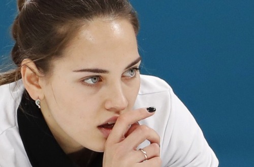 burrussia:Ok but why is the girl from Russia’s curling team so beautiful like for no reason lm