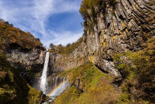 Nikkō’s famed Kegon Waterfall. The celebrated cataract in Oku-Nikkō emerges from 1,269-meter-high La