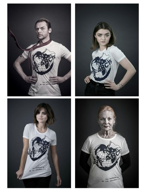 lolawashere:  Who wore it better? Tom Hiddleston and a whole bunch of UK stars wearing  the ‘Save the Arctic’ T-shirt and looking hot/cute/funny/scary/interesting