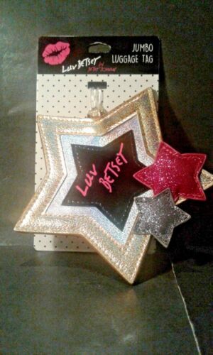 $4.99 ~ BETSEY JOHNSON &ldquo;LUV BETSEY&rdquo; JUMBO STARS LUGGAGE TAG -NEW WITH TAGS, Tote