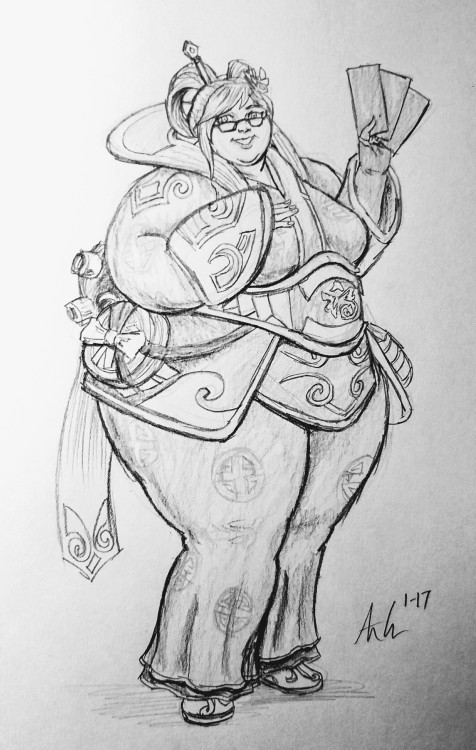 Happy Chinese New Year to those who celebrate it!  Here is a quickie of Mei from Overwatch in her ne