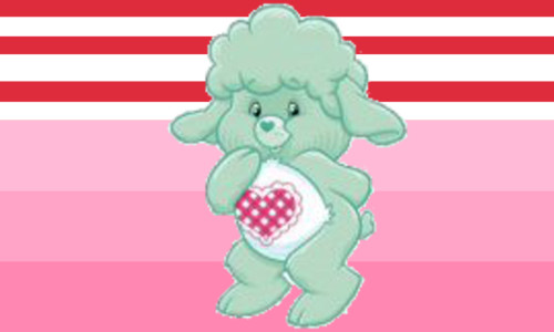 Gentle Heart Lamb from the Carebears drinks Strawberry Milk