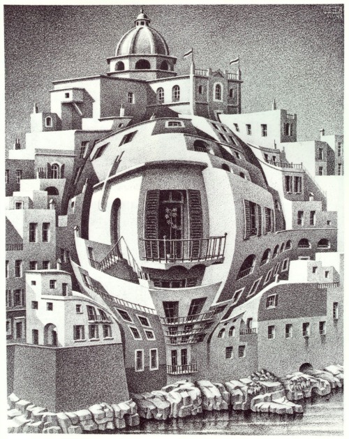 artist-mcescher: Balcony, 1945, M.C. Escher