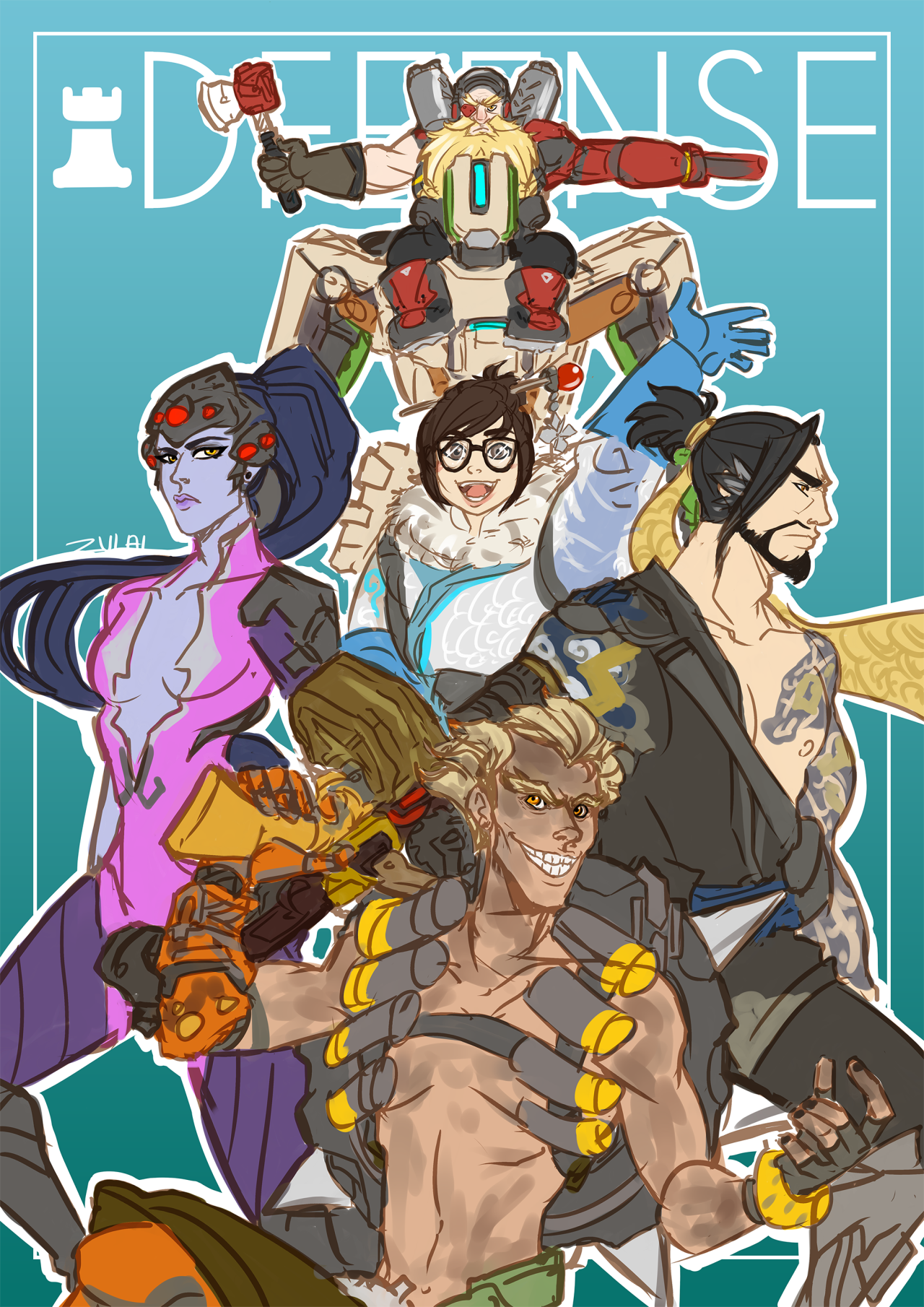 zulaidraws:  I love Overwatch, I love every characters in this game so I draw them