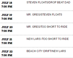CN.com now lists “Beach City Drift” as the episode for Friday, July 22nd! This means we now have confirmation that the first week of Steven’s Summer Adventure consists of:July 18thSteven FloatsDrop Beat DadJuly 19thMr. GregJuly 20thToo Short to