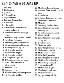 bd-ds-sm:  s0phistic8d:  Send me a number   1, 5, 35, and 46 are not to be asked.