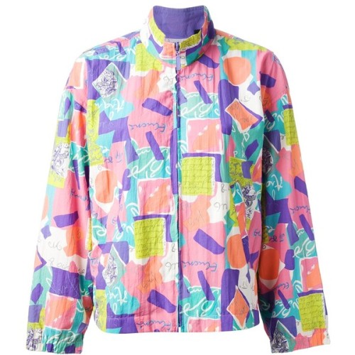 Usa Production Vintage Printed Jacket ❤ liked on Polyvore (see more multi color leather jackets)