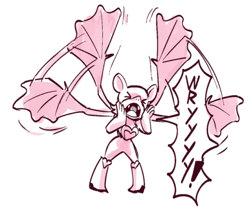 mimic-txr:rouge using her wings as hands 