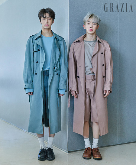 stylekorea:Monsta X’s Wonho & Hyungwon for Grazia Korea March 2019. Photographed by Lee Young Hak