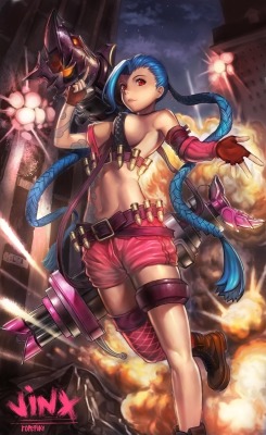 league-of-legends-sexy-girls:Jinx ~Chris