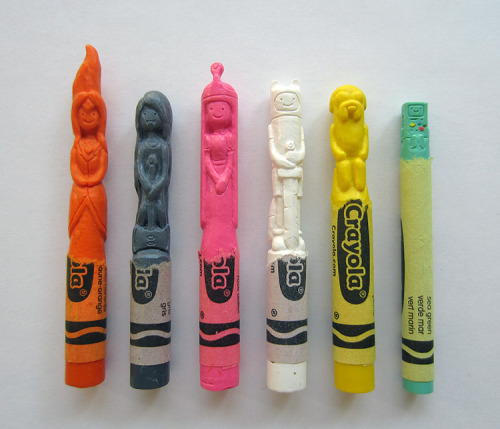 hqtran:  Adventure Time carved crayons. Check out my shop.  I NEED BMO