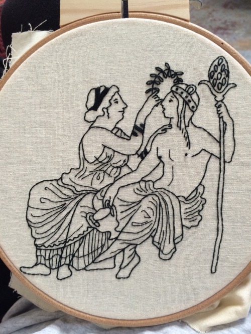 bizentine: More mythology inspired embroidery