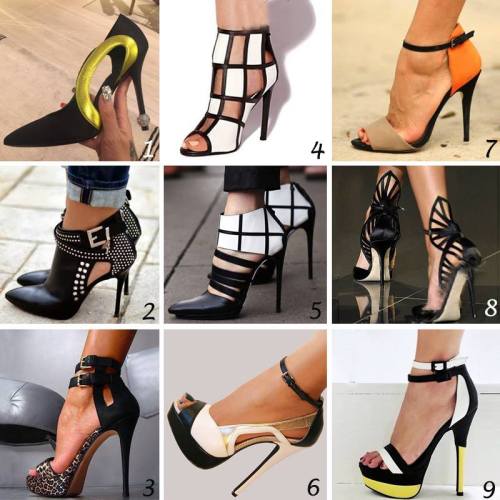 Elegant Contrast Color Cut Out Party Stiletto Heels