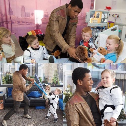 superheroesincolor:   John Boyega surprises sick children with Star Wars toys at London hospital Get the Star Wars books here  [ Follow SuperheroesInColor on facebook / instagram / twitter / tumblr ] 