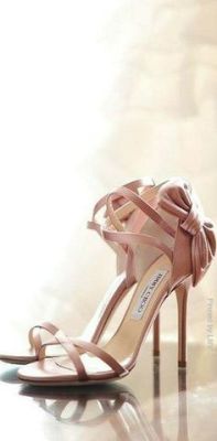 womenshoesdaily:  Jimmy Choo ~ Heel Bow Stiletto Sandals, Satin Rose