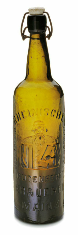 Beer bottles, 1830-1890. Germany. Via Technoseum.