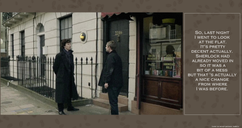 love-in-mind-palace:A Study in Pink, S1E1 BBC Sherlock.My new flatmate- The personal blog of Dr. Joh