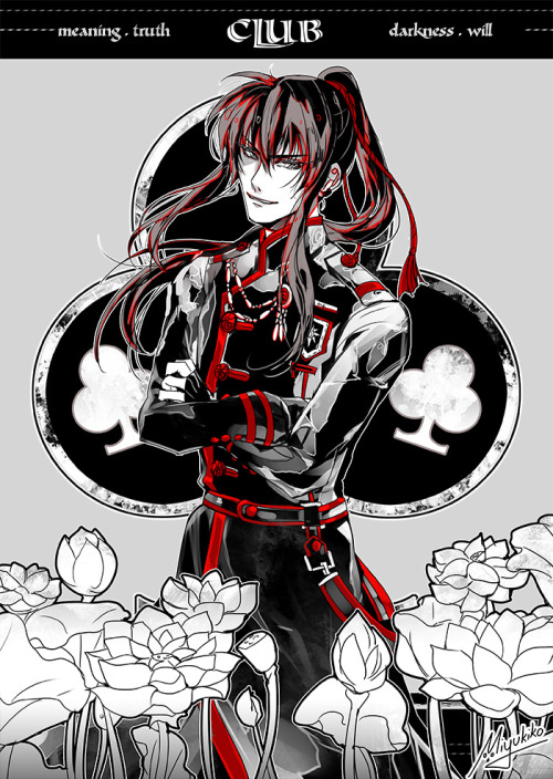 miyukiko:  D.Gray-Man as card suits ♠♥♦♣ (maybe I should make a card set, maybe w when I’m not lazy)