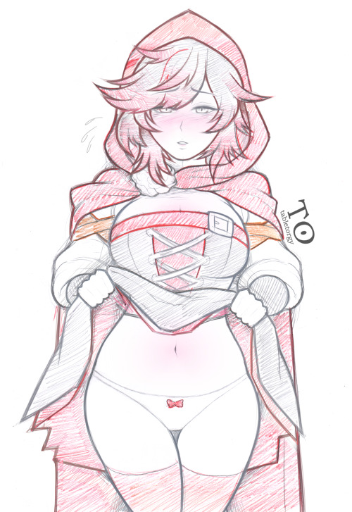 needs-more-butts:  tabletorgy:    Ruby sure grew up between Volume 3 and 4…  (actually I just wanted to draw someone lifting up her dress)    Goodamn that’s hot   < |D’‘‘