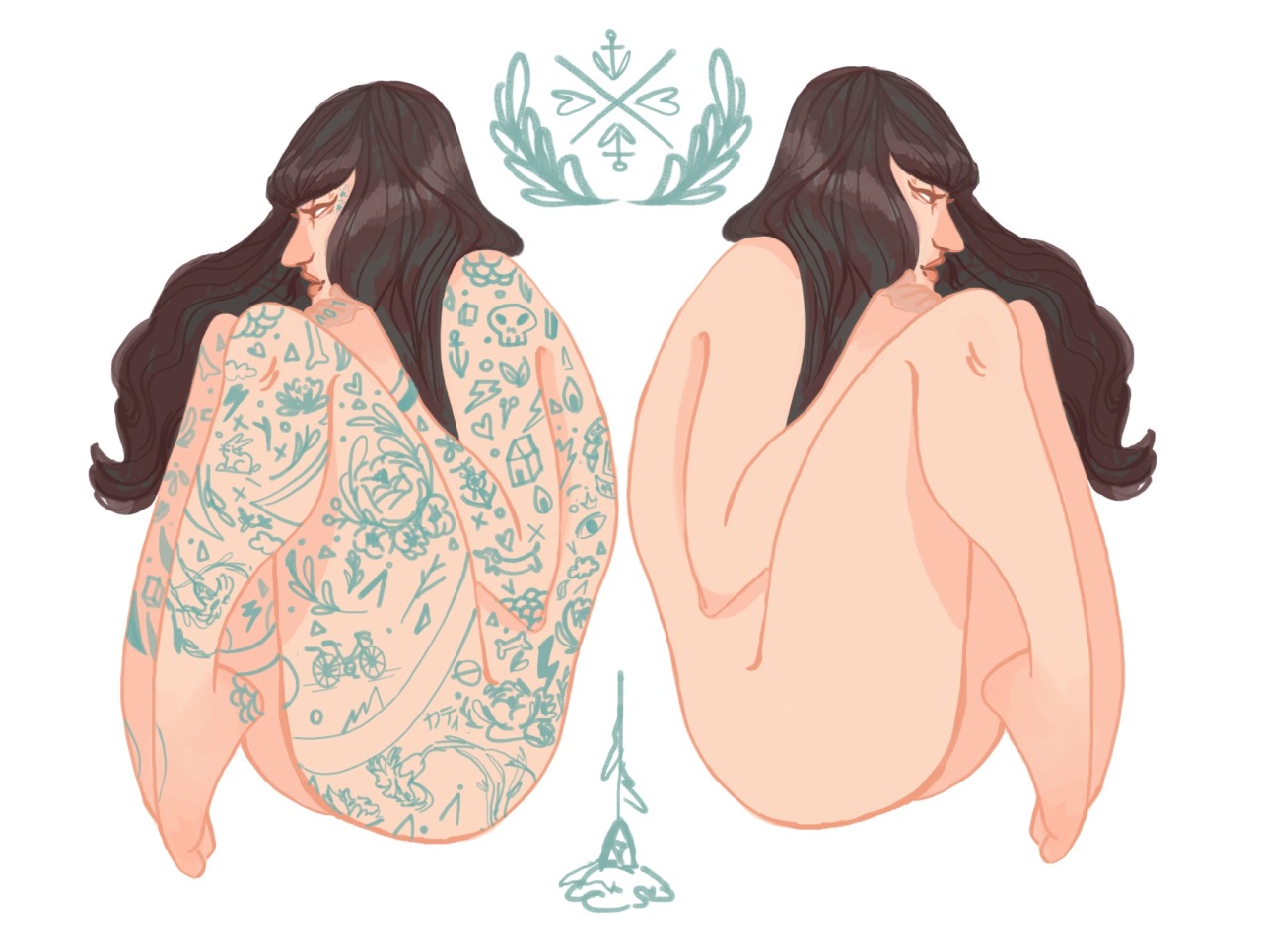 Tattoos vs No Tattoos = Equally beautiful
More here Cati Rom