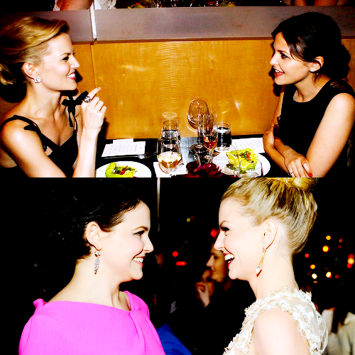 dailygoodwin:  “Jen and I used to get confused for each other, when we first started out in the business, and she was brunette and I had long hair. And we were confused for each other to the extent that we separately, having not made this agreement