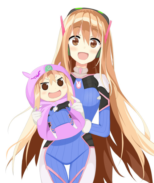 overwatch-arts:  Umaru + D.va DressGrapeSoda