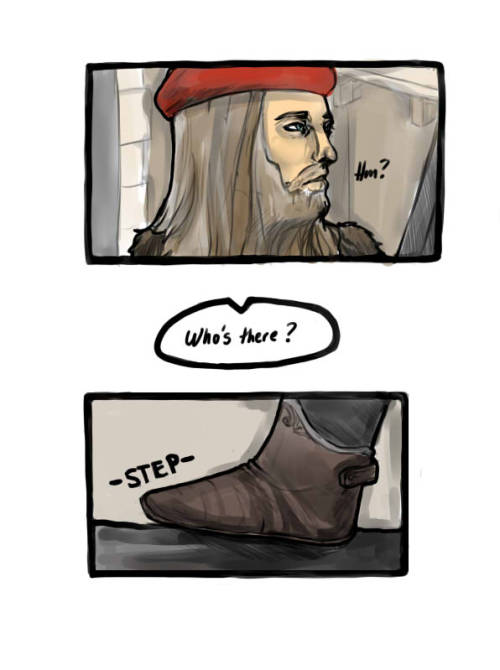 hamilton-was-kawaii-as-fuck: Post Revelations: Ezio visits his old friend, Leonardo… Artist c