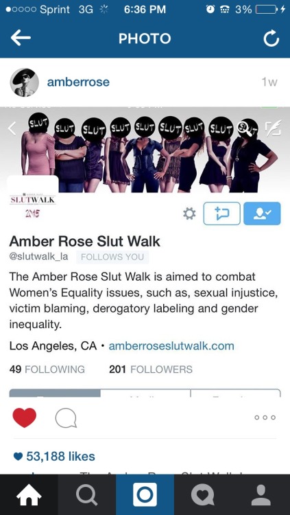 hella-short:  Why ain’t any of y'all fake feminist talking about the amazing thing Amber Rose is doing right now? 