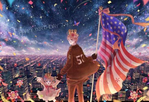 sachiibell: Happy birthday, America ~