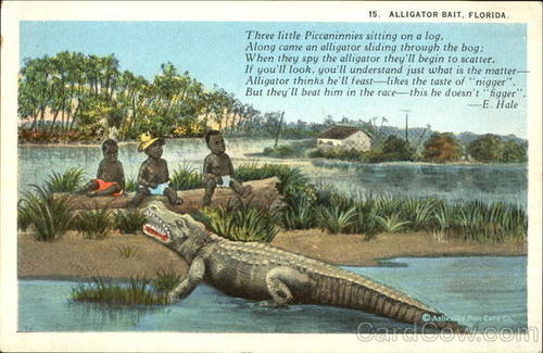 Unfriendly reminder that White people used Black babies to bait alligators 