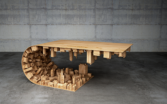 archatlas:  Wave City Coffee Table Stelios Mousarris Inspired by a film this table