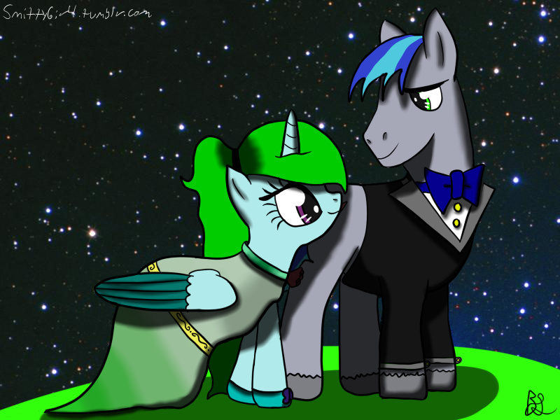 And here is the Lovely Couple Ready for Prom. Smittypony x Amy The Alicorn Winter