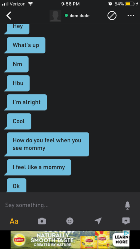 grindr screenshots