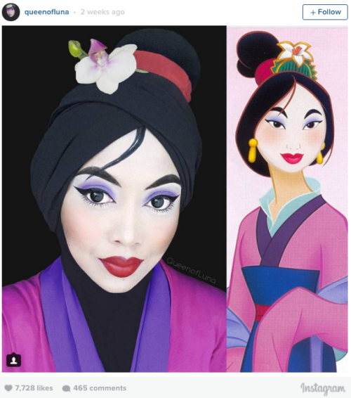 sizvideos: Malaysian makeup artist uses her hijab to turn herself into actual Disney princesses