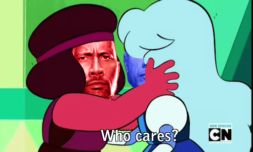 thepehbat:  So… uh…. me and my friend were talking and the topic of What if The Rock was a crystal gem came up. To which this idea came into manifestation. I’m so sorry.  I’m dying.