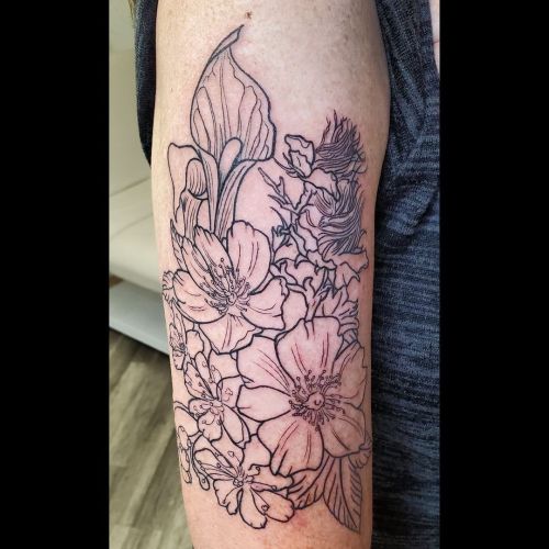 <p>Awesome first session on what will be a full color floral piece when finished.   Thank you @heatherlaurelphotography !  It was great working with you today! <br/>
.<br/>
#ladytattooer #thephoenix #copperphoenix #shelbyvilleindiana #indianapolistattoo #indylocal #do317 #indytattoo #circlecity #waverlycolorco #industryinks #yournewfavoriteink #artistictattoosupply #fkirons #indianaartist #wearesorrymom #floraltattoo #flowers #neotrad #neotradstyle  (at Shelbyville, Indiana)<br/>
<a href="https://www.instagram.com/p/CR7J9esoWGa/?utm_medium=tumblr">https://www.instagram.com/p/CR7J9esoWGa/?utm_medium=tumblr</a></p>